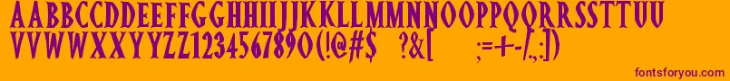 Ghostz Font – Purple Fonts on Orange Background