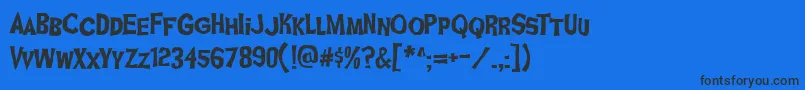 GhoulFriAOE Font – Black Fonts on Blue Background