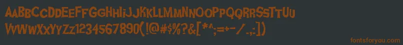 GhoulFriAOE Font – Brown Fonts on Black Background