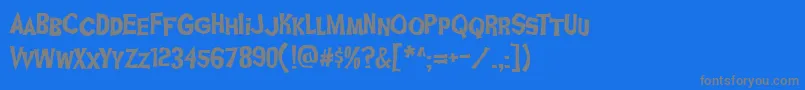 GhoulFriAOE Font – Gray Fonts on Blue Background