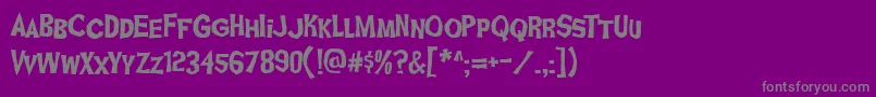 GhoulFriAOE Font – Gray Fonts on Purple Background