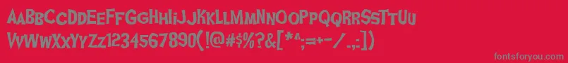 GhoulFriAOE Font – Gray Fonts on Red Background