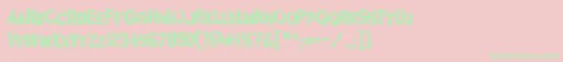 GhoulFriAOE Font – Green Fonts on Pink Background