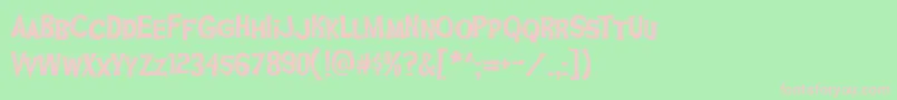 GhoulFriAOE Font – Pink Fonts on Green Background