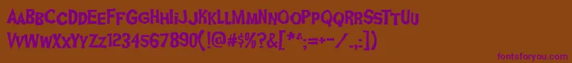 GhoulFriAOE Font – Purple Fonts on Brown Background