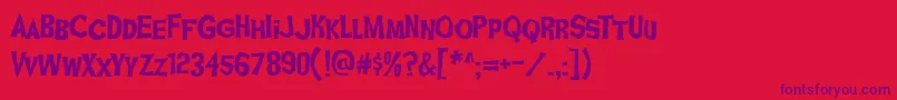 GhoulFriAOE Font – Purple Fonts on Red Background