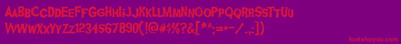 GhoulFriAOE Font – Red Fonts on Purple Background