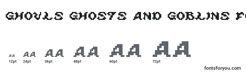 Ghouls ghosts and goblins fontvir us Font Sizes