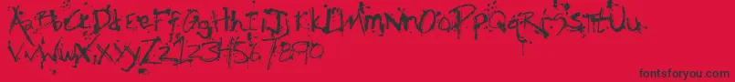 SmObscenism Font – Black Fonts on Red Background