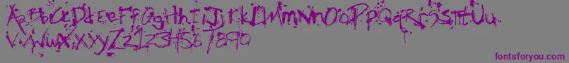 SmObscenism-Schriftart – Violette Schriften auf grauem Hintergrund