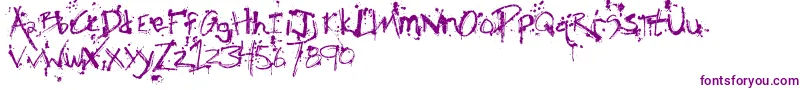 SmObscenism-Schriftart – Violette Schriften auf weißem Hintergrund