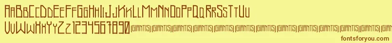 Giantis Demo Font – Brown Fonts on Yellow Background