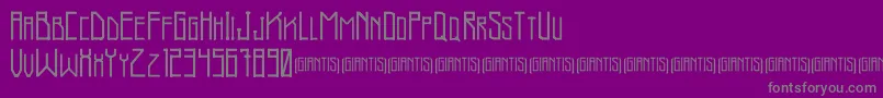 Шрифт Giantis Demo – серые шрифты на фиолетовом фоне