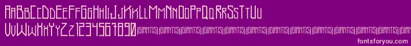 Giantis Demo-Schriftart – Rosa Schriften auf violettem Hintergrund