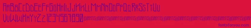 Giantis Demo-fontti – violetit fontit punaisella taustalla
