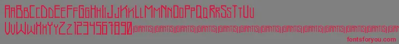 Giantis Demo Font – Red Fonts on Gray Background