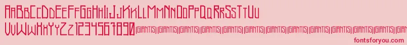 fuente Giantis Demo – Fuentes Rojas Sobre Fondo Rosa