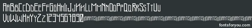 Шрифт Giantis Demo – белые шрифты