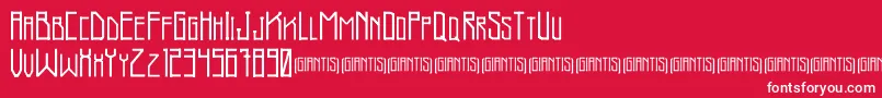 Giantis Demo Font – White Fonts on Red Background