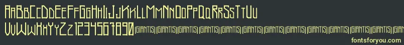 Giantis Demo Font – Yellow Fonts on Black Background