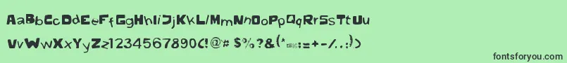 フォントgibbard erc 01 – 緑の背景に黒い文字