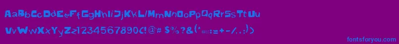 gibbard erc 01 Font – Blue Fonts on Purple Background