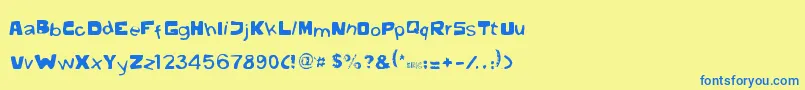 gibbard erc 01 Font – Blue Fonts on Yellow Background