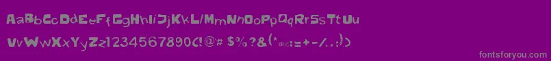 Czcionka gibbard erc 01 – szare czcionki na fioletowym tle