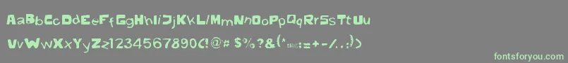 gibbard erc 01 Font – Green Fonts on Gray Background