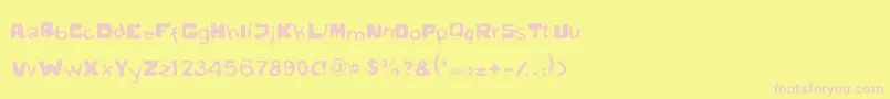 gibbard erc 01 Font – Pink Fonts on Yellow Background