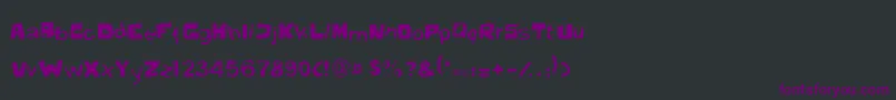 Czcionka gibbard erc 01 – fioletowe czcionki na czarnym tle