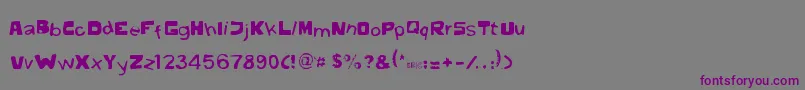 フォントgibbard erc 01 – 紫色のフォント、灰色の背景