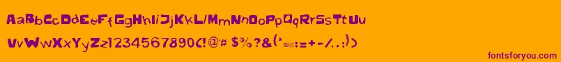 gibbard erc 01 Font – Purple Fonts on Orange Background