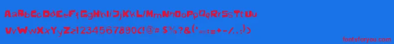 gibbard erc 01 Font – Red Fonts on Blue Background