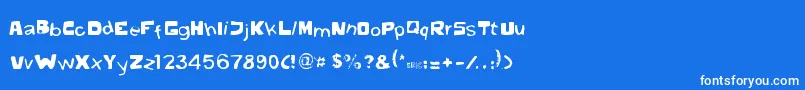 gibbard erc 01 Font – White Fonts on Blue Background