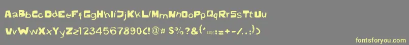 gibbard erc 01 Font – Yellow Fonts on Gray Background