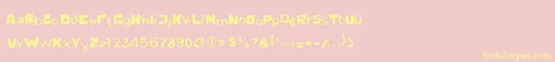 gibbard erc 01 Font – Yellow Fonts on Pink Background