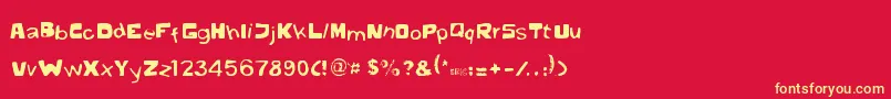 gibbard erc 01 Font – Yellow Fonts on Red Background
