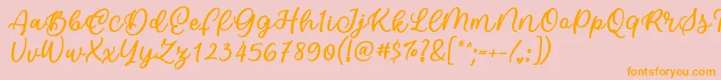 Gibran Font Font – Orange Fonts on Pink Background