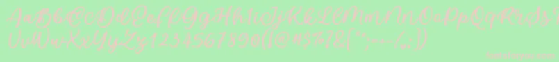 Gibran Font Font – Pink Fonts on Green Background