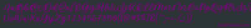 Czcionka Gibran Font – fioletowe czcionki na czarnym tle