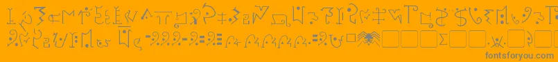 Giedi Predacon Font – Gray Fonts on Orange Background