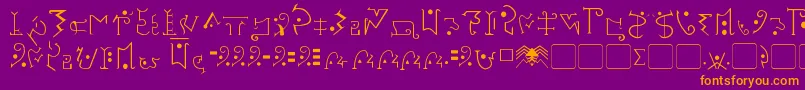 Giedi Predacon Font – Orange Fonts on Purple Background