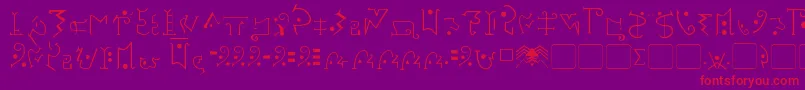 Giedi Predacon Font – Red Fonts on Purple Background