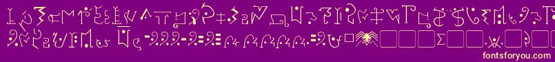 Giedi Predacon Font – Yellow Fonts on Purple Background