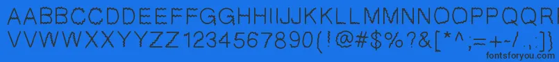 Шрифт GIfont – чёрные шрифты на синем фоне