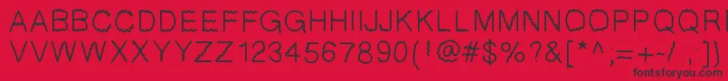 GIfont-Schriftart – Schwarze Schriften auf rotem Hintergrund