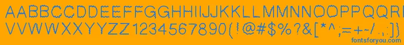 フォントGIfont – オレンジの背景に青い文字