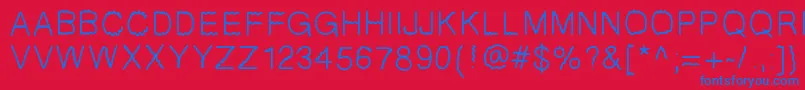 GIfont Font – Blue Fonts on Red Background