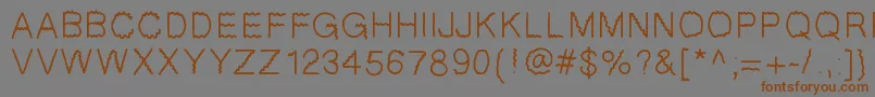 GIfont-Schriftart – Braune Schriften auf grauem Hintergrund